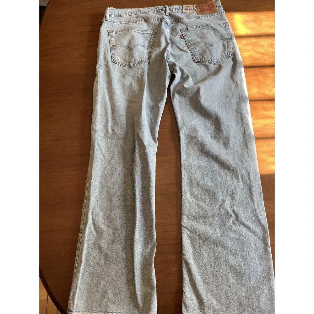 NWT Levi's 527 Slim Bootcut Jeans Men's 36x32 Light Wash Stretch 055270722